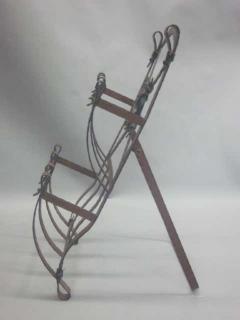  Herm s French Mid Century Modern Faux Leather Magazine Stand Attributed to Herm s - 1799860