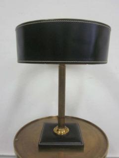  Herm s French Mid Century Modern Hand Stitched Leather Desk Lamp Attributed to Hermes - 1775420