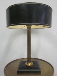  Herm s French Mid Century Modern Hand Stitched Leather Desk Lamp Attributed to Hermes - 1775421