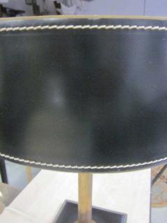  Herm s French Mid Century Modern Hand Stitched Leather Desk Lamp Attributed to Hermes - 1775427