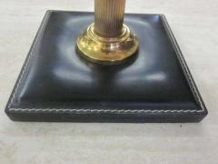  Herm s French Mid Century Modern Hand Stitched Leather Desk Lamp Attributed to Hermes - 1775428