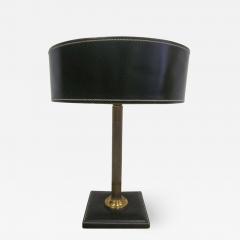  Herm s French Mid Century Modern Hand Stitched Leather Desk Lamp Attributed to Hermes - 1776120