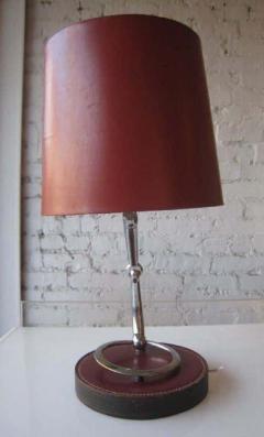  Herm s French Mid Century Modern Neoclassical Leather Desk or Table Lamp by Herm s - 1759684