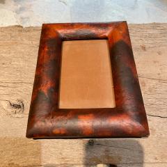  Herm s French Style of HERMES Patinated Leather Wrapped Picture Frame 1960s DUPR LAFON - 2095737
