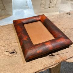  Herm s French Style of HERMES Patinated Leather Wrapped Picture Frame 1960s DUPR LAFON - 2095739