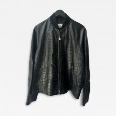  Herm s HERMES 1 1 CROCODILE LEATHER JACKET BLACK - 4491211