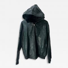  Herm s HERMES 1 1 FULL CROCODILE SILK LINED JACKET GREEN - 4491210