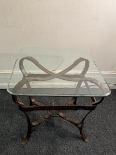  Herm s HERMES METAL LEATHER EQUESTRIAN STRAP TABLE - 4319348