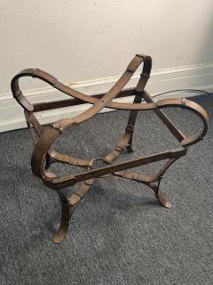  Herm s HERMES METAL LEATHER EQUESTRIAN STRAP TABLE - 4319357