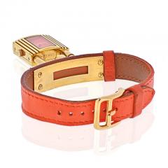  Herm s HERMES SALMON CORAL DIAL KELLY STRAP WATCH - 2979192