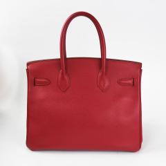  Herm s Herm s 30cm Rouge Vif Courchevel Leather Birkin Bag with Gold Hardware - 4486663