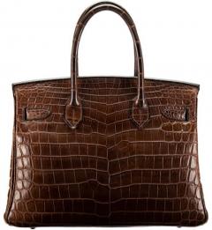  Herm s Herm s Birkin Matte Chocolate Niloticus Crocodile Bag - 4486704