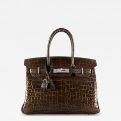  Herm s Herm s Birkin Matte Chocolate Niloticus Crocodile Bag - 4491208