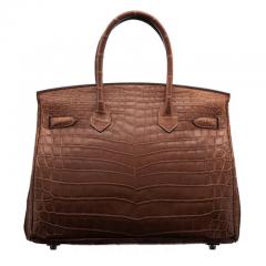  Herm s Herm s Matte Marron d Inde Niloticus Crocodile Birkin Bag w Palladium Hardware - 4486702
