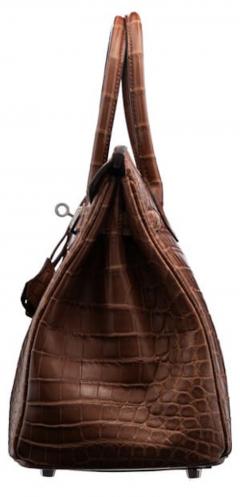  Herm s Herm s Matte Marron d Inde Niloticus Crocodile Birkin Bag w Palladium Hardware - 4486703