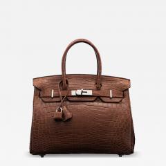  Herm s Herm s Matte Marron d Inde Niloticus Crocodile Birkin Bag w Palladium Hardware - 4491207