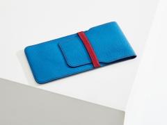  Herm s Herm s blue leather pencil case 1990s - 3893455