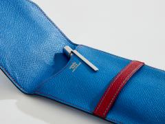  Herm s Herm s blue leather pencil case 1990s - 3893459