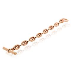  Herm s Hermes 18K Rose Gold 15 Medium Link Bracelet - 4473369