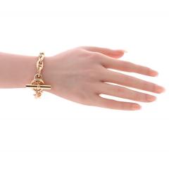  Herm s Hermes 18K Rose Gold 15 Medium Link Bracelet - 4473371
