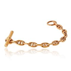  Herm s Hermes 18K Rose Gold 16 Link Medium Model Toggle Bracelet - 4577444