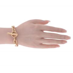  Herm s Hermes 18K Rose Gold 16 Link Medium Model Toggle Bracelet - 4577445