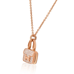  Herm s Hermes 18K Rose Gold Amulettes Constance Pendant Necklace - 3927318