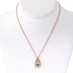  Herm s Hermes 18K Rose Gold Amulettes Constance Pendant Necklace - 3927326