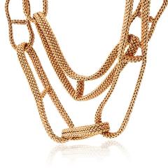  Herm s Hermes 18K Yellow Gold Link Chain Necklace - 4662369