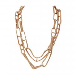  Herm s Hermes 18K Yellow Gold Link Chain Necklace - 4677952