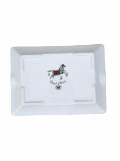  Herm s Hermes Paris Cheval DOrient Porcelain Cigar Ashtray in Maroon - 4805134
