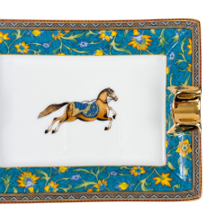  Herm s Hermes Paris Cheval DOrient Porcelain Cigar Ashtray in Turquoise - 4805108
