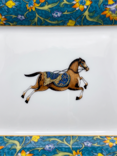  Herm s Hermes Paris Cheval DOrient Porcelain Cigar Ashtray in Turquoise - 4805111