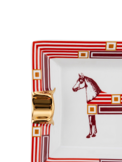  Herm s Hermes Paris Cheval DOrient Porcelain Cigar Ashtray with Stripes - 4804512
