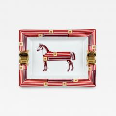  Herm s Hermes Paris Cheval DOrient Porcelain Cigar Ashtray with Stripes - 4804576