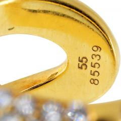  Herm s Hermes Pave 18K Yellow Gold H Diamond Ring - 4601007