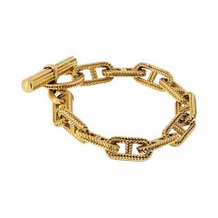  Herm s Hermes Toggle 18K Yellow Gold Chain DAncre Bracelet - 4509517