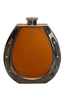  Herm s SET OF 5 SILVERPLATE LEATHER FLASKS ART DECO MID CENTURY - 4695599