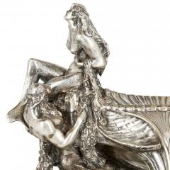  Hermann Gladenbeck S hne Antique silver German Art Nouveau centrepiece by Hermann Gladenbeck - 4272161