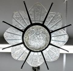  Hettier et Vincent French Art Deco Chandelier Signed by Hettier Vincent - 3941503