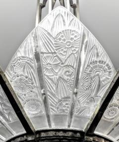  Hettier et Vincent French Art Deco Chandelier Signed by Hettier Vincent - 3941504