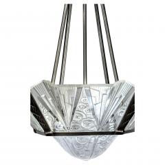 Hettier et Vincent French Art Deco Chandelier Signed by Hettier Vincent - 4378304