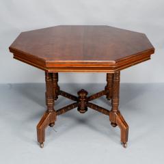  Hewetson Thexton An Aesthetic Movement Walnut Gilt Octagonal Centre Table - 4183289