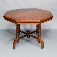  Hewetson Thexton An Aesthetic Movement Walnut Gilt Octagonal Centre Table - 4183291