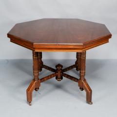  Hewetson Thexton An Aesthetic Movement Walnut Gilt Octagonal Centre Table - 4183293