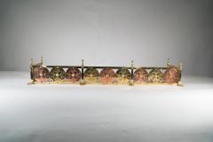  Heywood Sumner W A S Benson Heywood Sumner A rare Arts Crafts brass copper fire fender  - 4188080