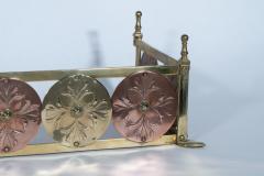  Heywood Sumner W A S Benson Heywood Sumner A rare Arts Crafts brass copper fire fender  - 4188089