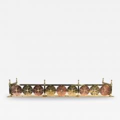  Heywood Sumner W A S Benson Heywood Sumner A rare Arts Crafts brass copper fire fender  - 4221827