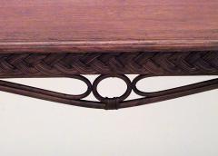  Heywood Wakefield American Mission Natural Wicker Davenport Table - 623269