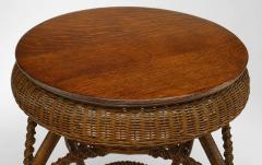  Heywood Wakefield American Victorian Natural Wicker Parlor Table - 620412